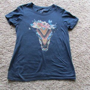 Ariat western desert boho skull t-shirt S